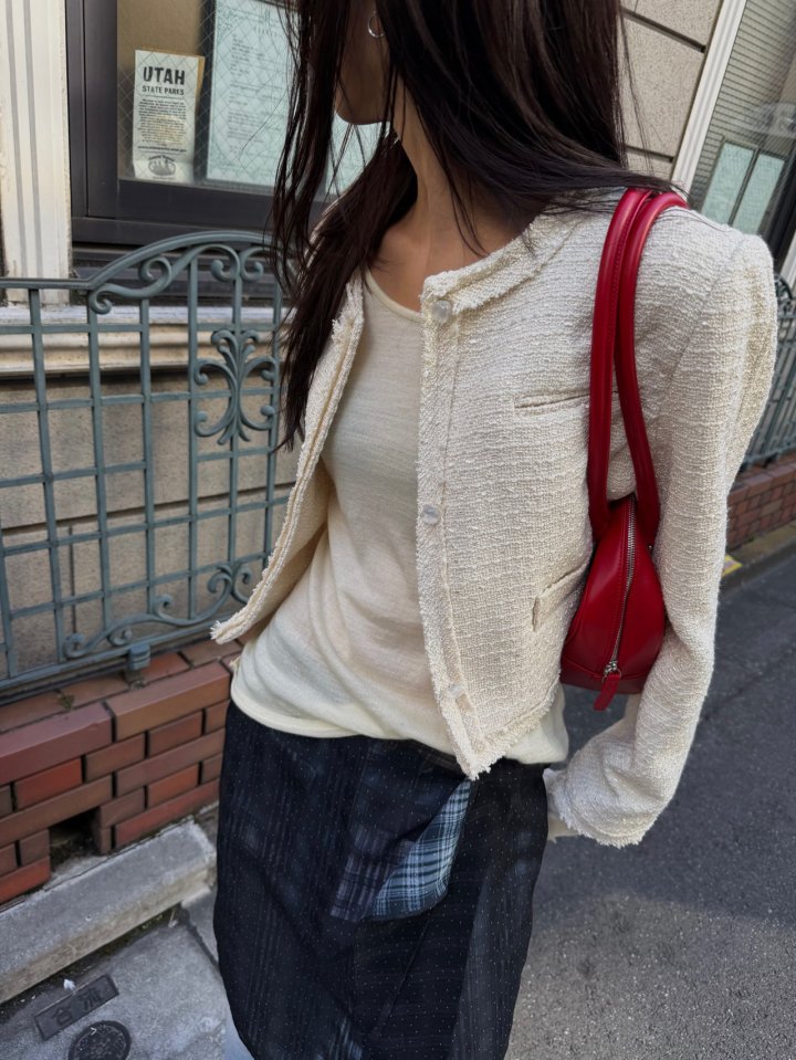 Better - Korean Women Fashion - #momslook - Bold Tweed Jacket - 11