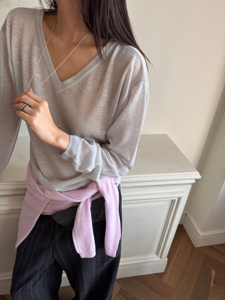 Better - Korean Women Fashion - #vintagekidsstyle - V-Neck Knit Top - 5
