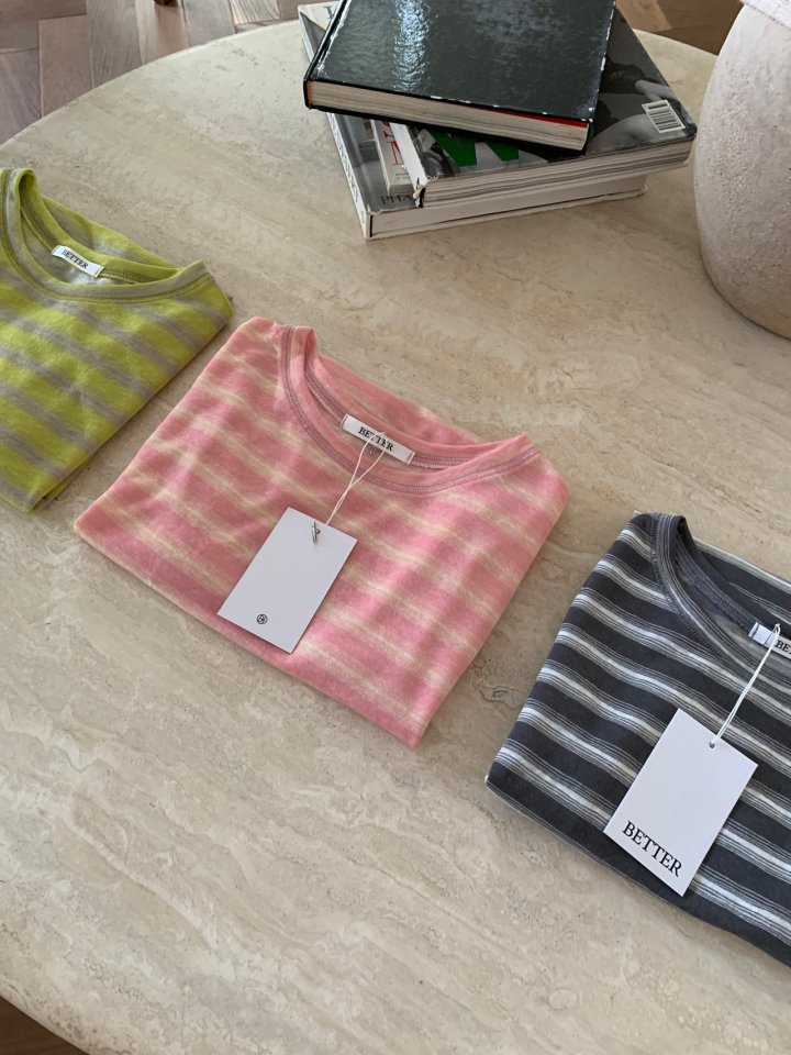 Better - Korean Women Fashion - #womensfashion - Shade Stripe Tee - 7