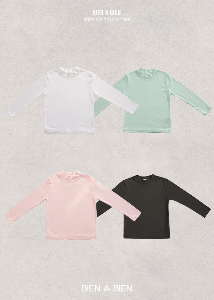 Bien A Bien - Korean Children Fashion - #childrensboutique - Resen Mock Neck Tee