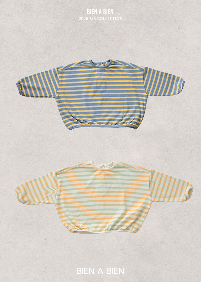 Bien A Bien - Korean Children Fashion - #designkidswear - Roca Stripe Sweatshirt