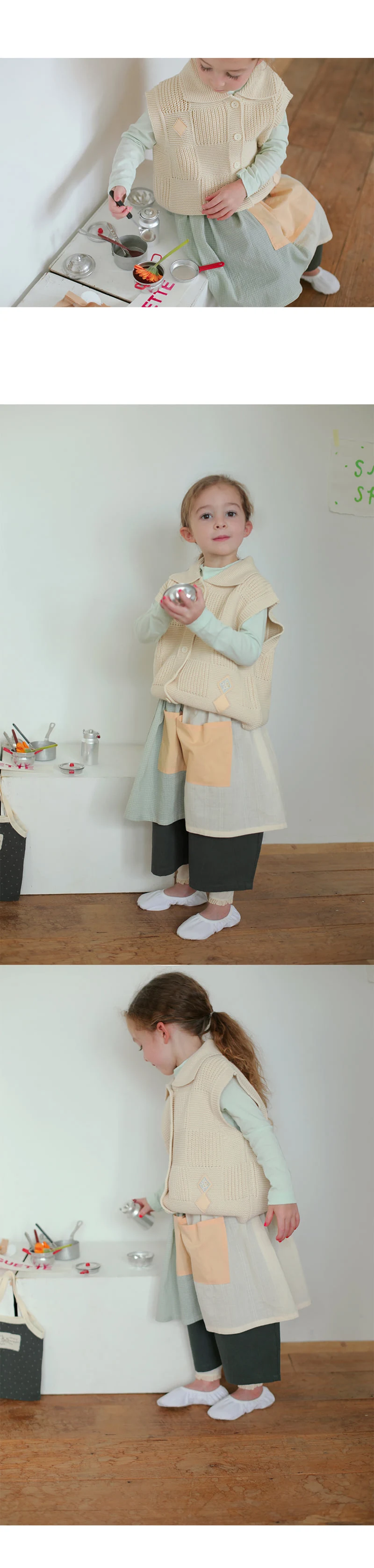 Bien A Bien - Korean Children Fashion - #discoveringself - Fren Knit Vest - 6