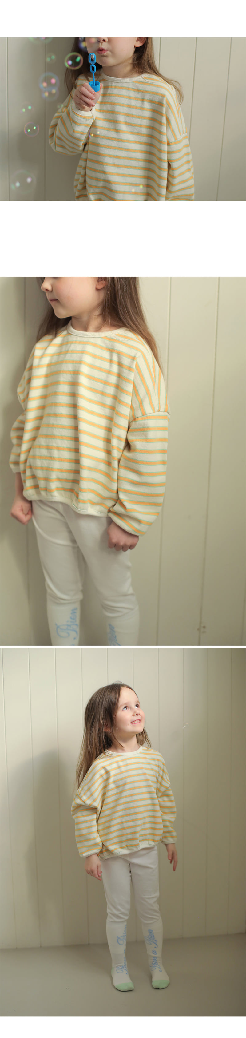 Bien A Bien - Korean Children Fashion - #fashionkids - Roca Stripe Sweatshirt - 3
