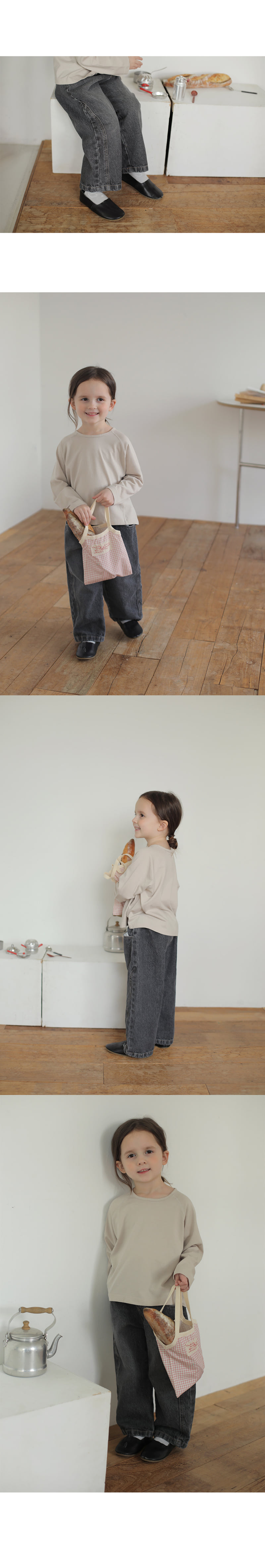 Bien A Bien - Korean Children Fashion - #fashionkids - Noir Denim Pants - 3