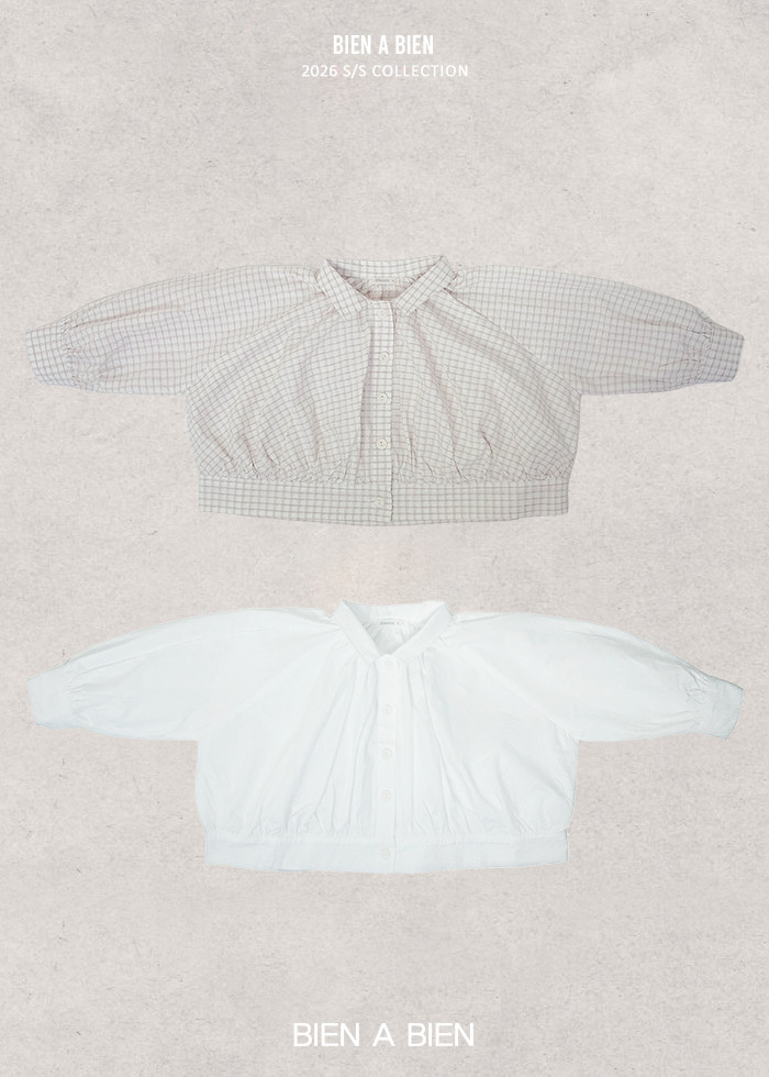 Bien A Bien - Korean Children Fashion - #littlefashionista - Biela Shirring Shirt