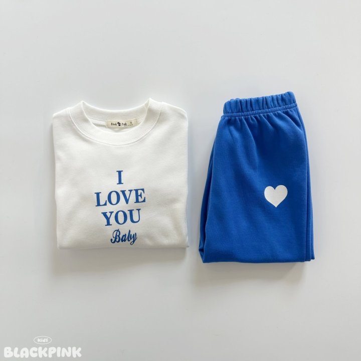 Black Pink - Korean Children Fashion - #Kfashion4kids - I Love You Set-Up - 6