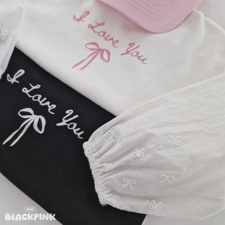 Black Pink - Korean Children Fashion - #childofig - Embroidered Ribbon Sweatshirt - 3