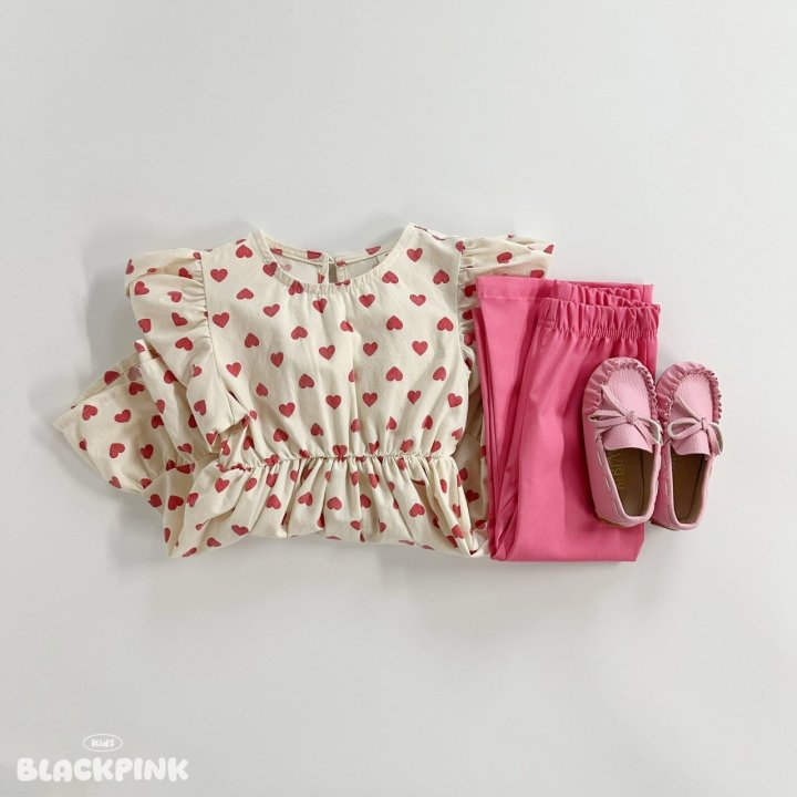 Black Pink - Korean Children Fashion - #childofig - Heart One-piece - 11