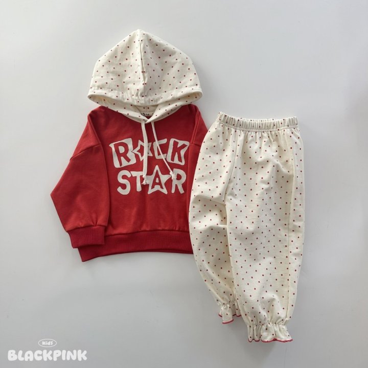 Black Pink - Korean Children Fashion - #childofig - Dot Hoodie Sweatshirt - 5