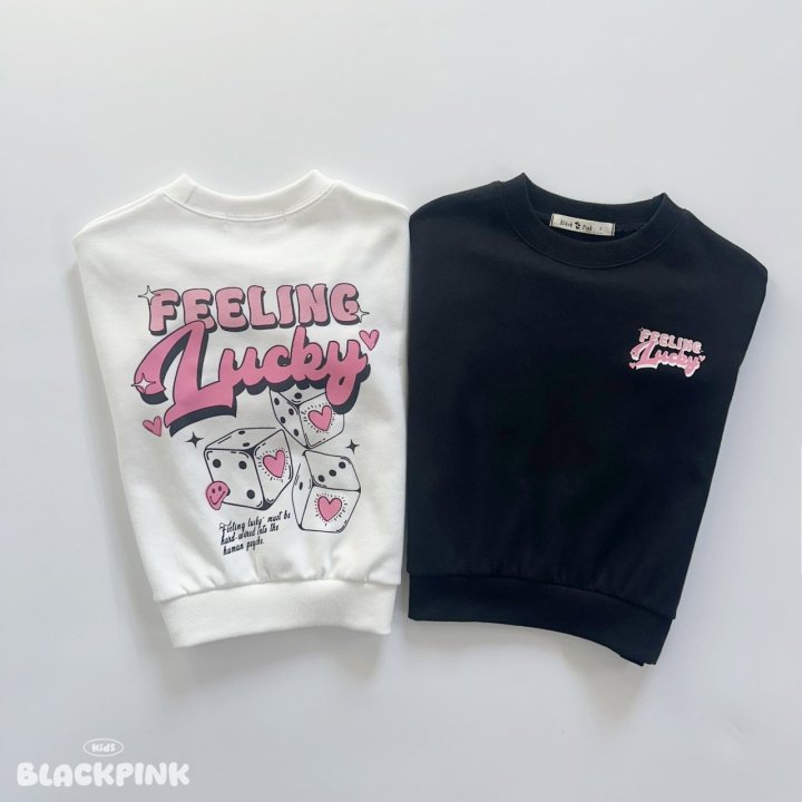 Black Pink - Korean Children Fashion - #childofig - LUCKY Sweatshirt