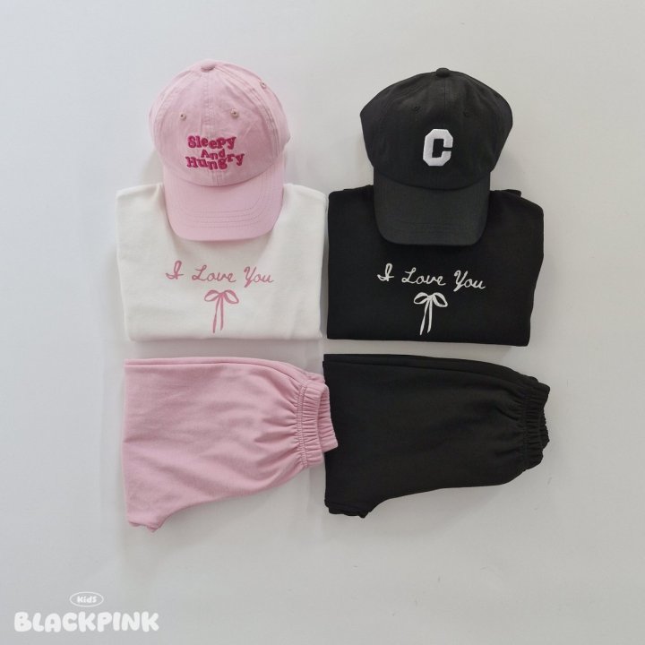 Black Pink - Korean Children Fashion - #childofig - Embroidered Ribbon Sweatshirt - 4