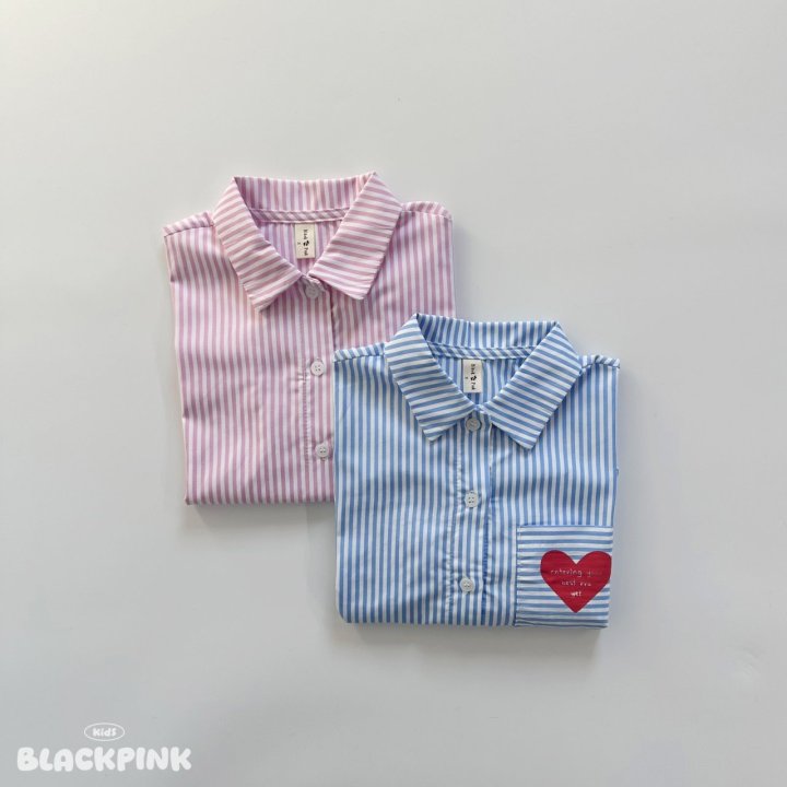 Black Pink - Korean Children Fashion - #designkidswear - ST Heart Shirt - 2