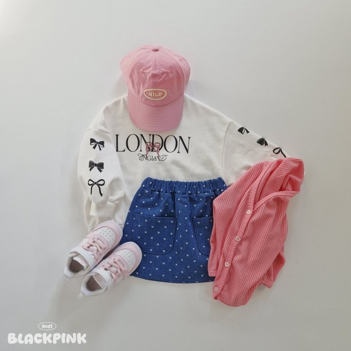 Black Pink - Korean Children Fashion - #designkidswear - Heart Denim Skirt - 9