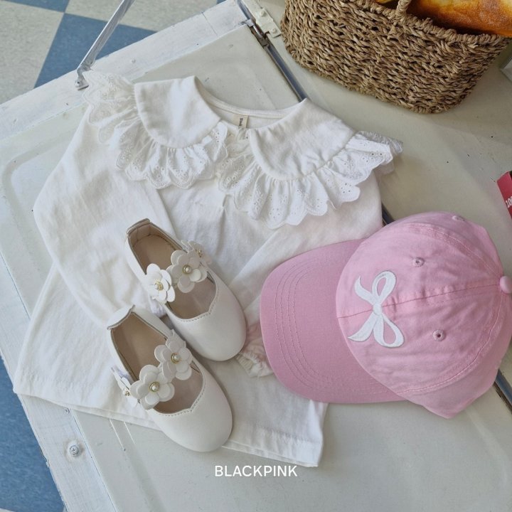 Black Pink - Korean Children Fashion - #designkidswear - Spring Big Collar Tee