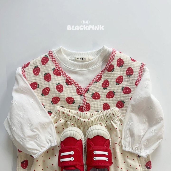 Black Pink - Korean Children Fashion - #fashionkids - Dot Frill Jogger Pants - 10