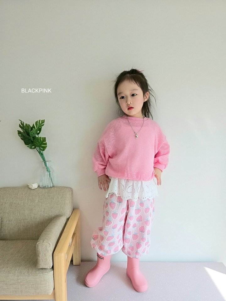 Black Pink - Korean Children Fashion - #fashionkids - Layered Lace Sleeveless Tee - 5