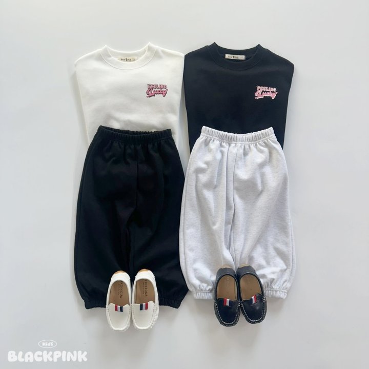 Black Pink - Korean Children Fashion - #fashionkids - LUCKY Sweatshirt - 5