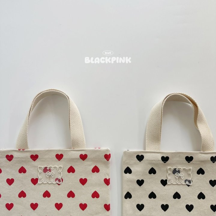 Black Pink - Korean Children Fashion - #fashionkids - Heart Mini Eco Bag - 4