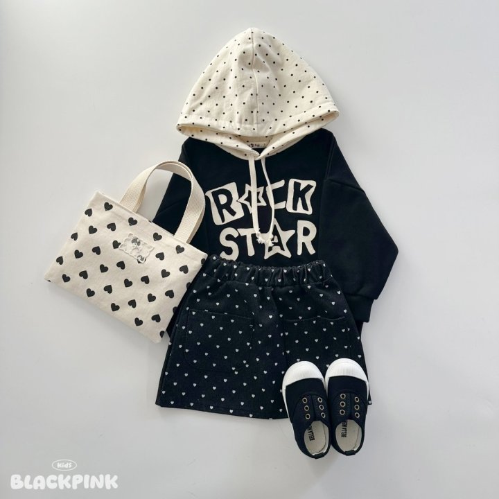 Black Pink - Korean Children Fashion - #kidsshorts - Dot Hoodie Sweatshirt - 10
