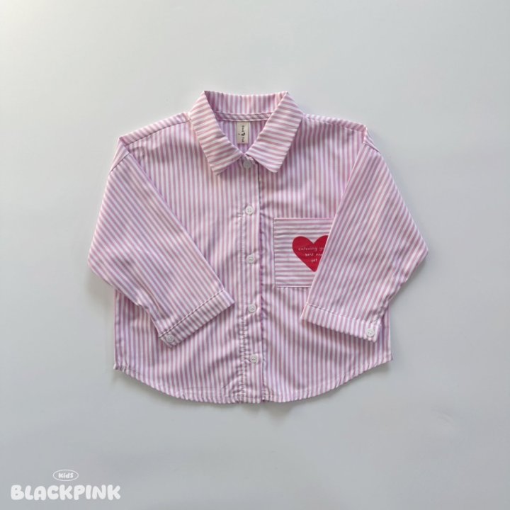 Black Pink - Korean Children Fashion - #kidsshorts - ST Heart Shirt - 5