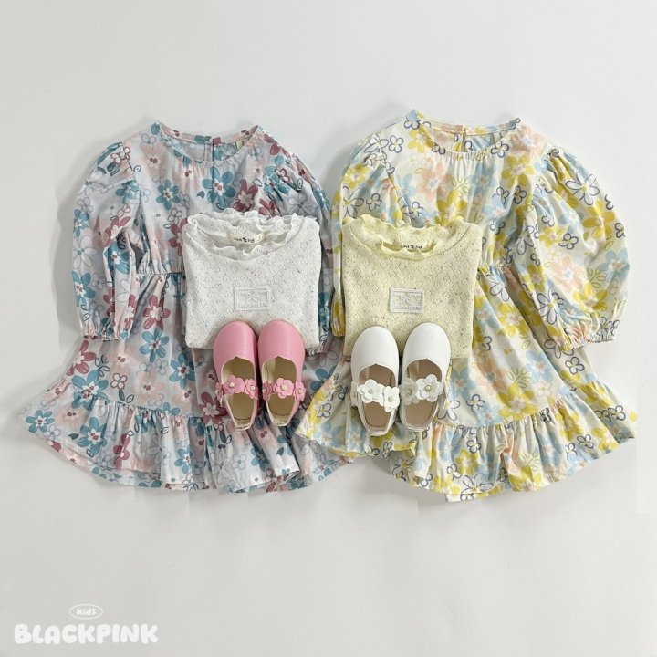 Black Pink - Korean Children Fashion - #kidsshorts - Mont Blanc One-piece