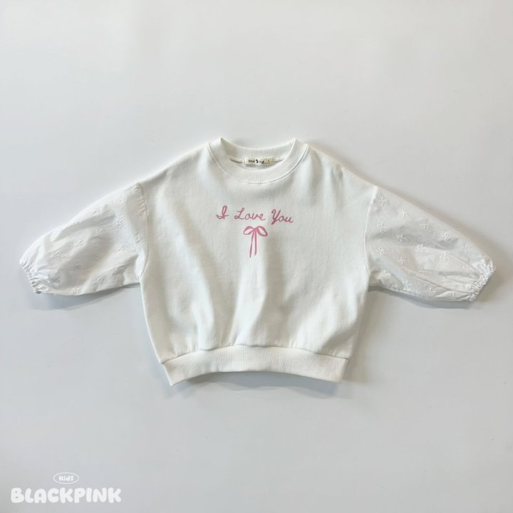 Black Pink - Korean Children Fashion - #kidsstore - Embroidered Ribbon Sweatshirt - 9