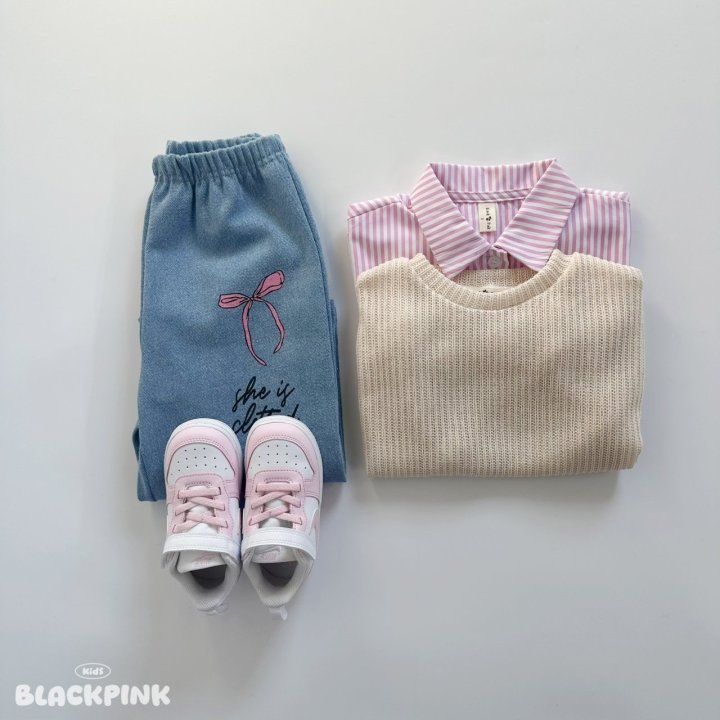 Black Pink - Korean Children Fashion - #kidsstore - ST Heart Shirt - 6