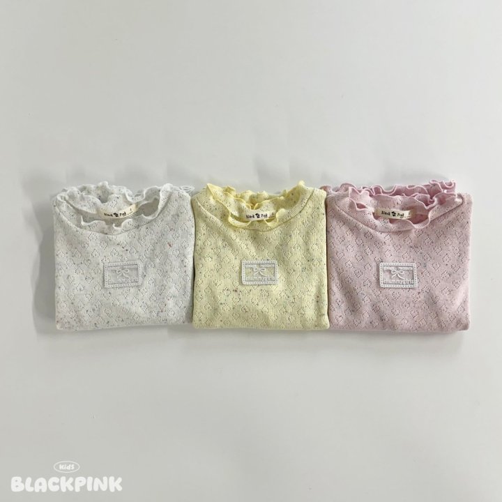 Black Pink - Korean Children Fashion - #kidsstore - Frill Lace Tee - 3