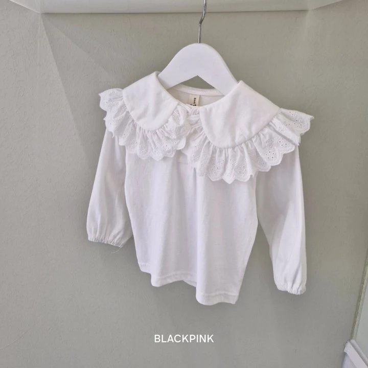 Black Pink - Korean Children Fashion - #kidsstore - Spring Big Collar Tee - 5