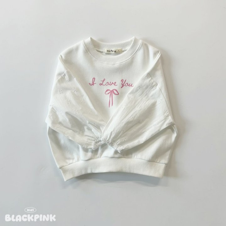 Black Pink - Korean Children Fashion - #kidzfashiontrend - Embroidered Ribbon Sweatshirt - 10