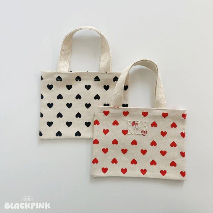 Black Pink - Korean Children Fashion - #kidzfashiontrend - Heart Mini Eco Bag - 6