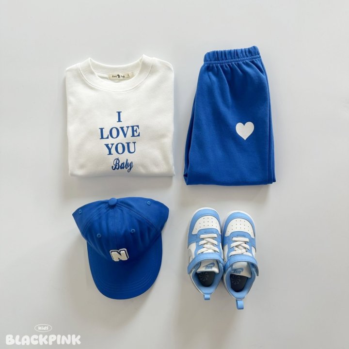 Black Pink - Korean Children Fashion - #kidzfashiontrend - I Love You Set-Up - 5