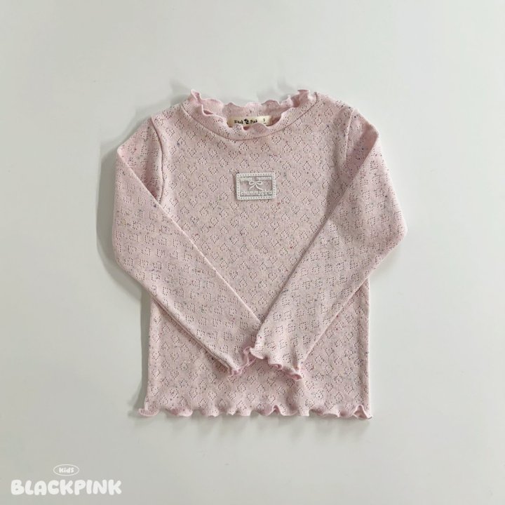 Black Pink - Korean Children Fashion - #kidsstore - Frill Lace Tee - 4