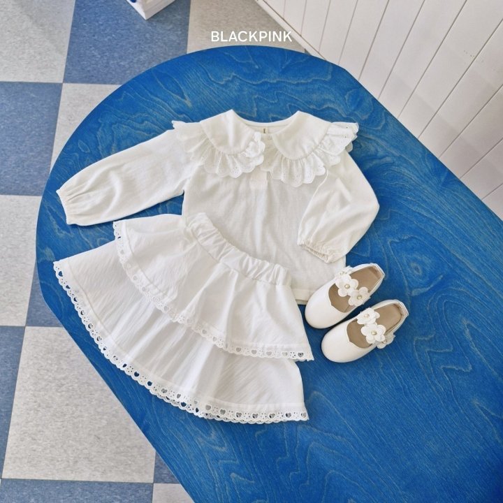 Black Pink - Korean Children Fashion - #kidzfashiontrend - Heart Lace Skirt - 11