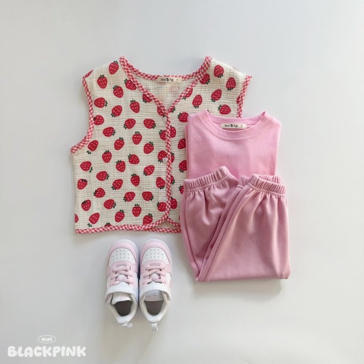 Sweet Strawberry Vest by Black Pink for Child - view 2