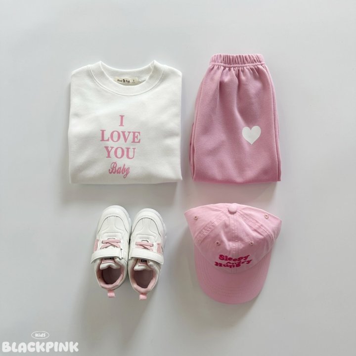 Black Pink - Korean Children Fashion - #littlefashionista - I Love You Set-Up - 7