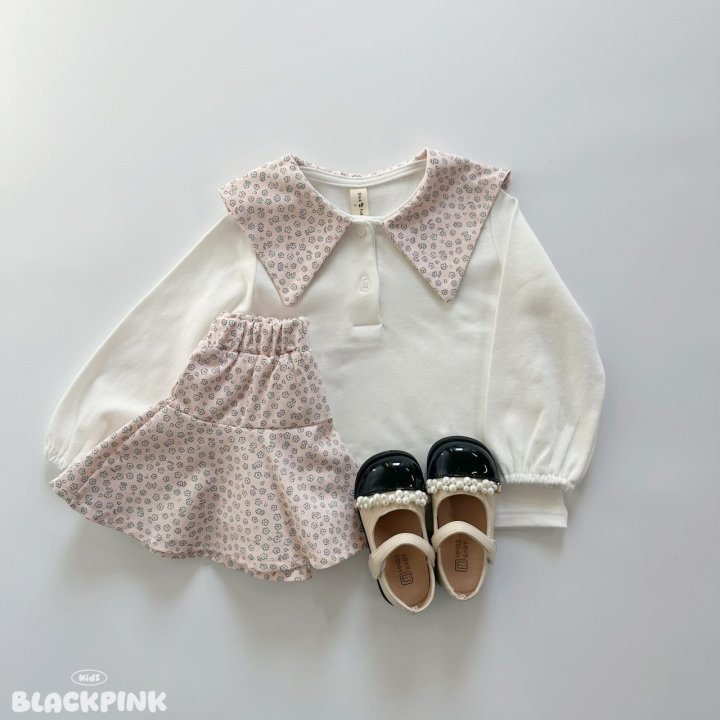 Black Pink - Korean Children Fashion - #Kfashion4kids - Mini Floral Twill Set-Up - 4