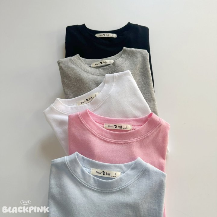 Black Pink - Korean Children Fashion - #littlefashionista - Basic Single Tee