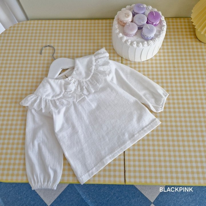Black Pink - Korean Children Fashion - #littlefashionista - Spring Big Collar Tee - 8