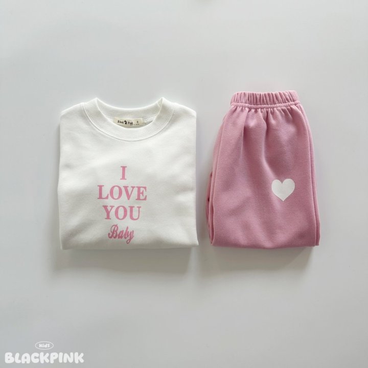 Black Pink - Korean Children Fashion - #magicofchildhood - I Love You Set-Up - 8