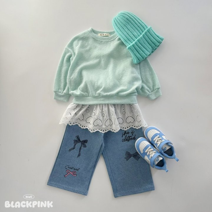 Black Pink - Korean Children Fashion - #magicofchildhood - Moscrap Knit Sweatshirt - 12