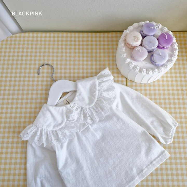 Black Pink - Korean Children Fashion - #magicofchildhood - Spring Big Collar Tee - 9