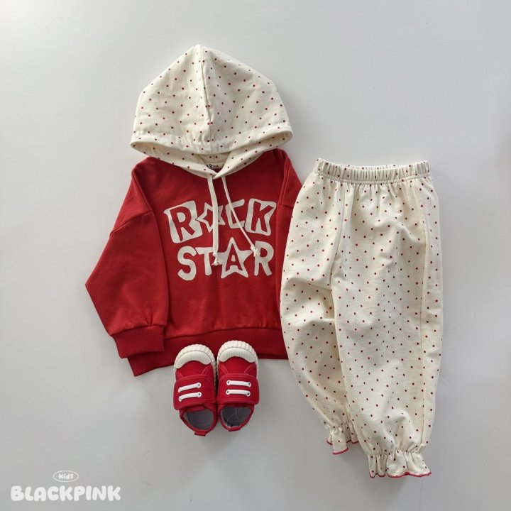 Black Pink - Korean Children Fashion - #minifashionista - Dot Frill Jogger Pants - 3