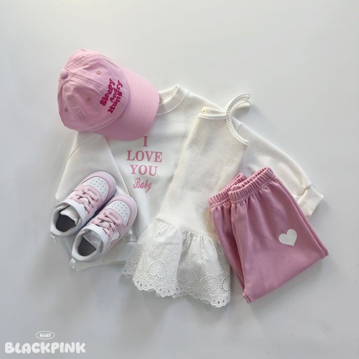 Black Pink - Korean Children Fashion - #minifashionista - I Love You Set-Up - 9