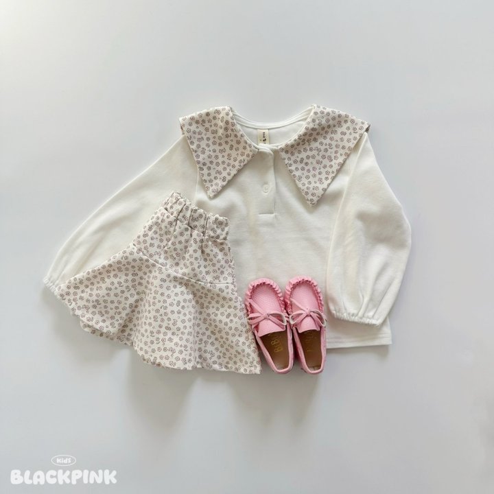 Black Pink - Korean Children Fashion - #minifashionista - Mini Floral Twill Set-Up - 6