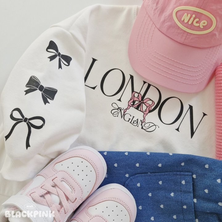 Black Pink - Korean Children Fashion - #minifashionista - London Ribbon Sweatshirt - 4