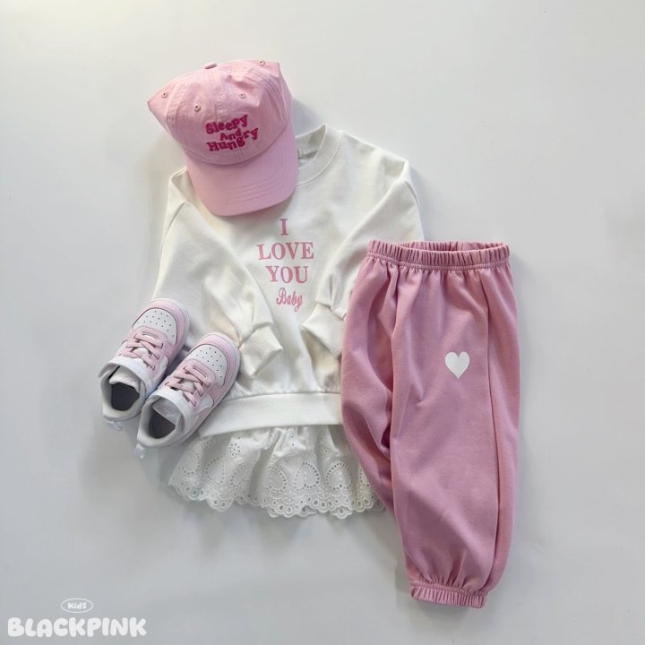 Black Pink - Korean Children Fashion - #prettylittlegirls - I Love You Set-Up - 10
