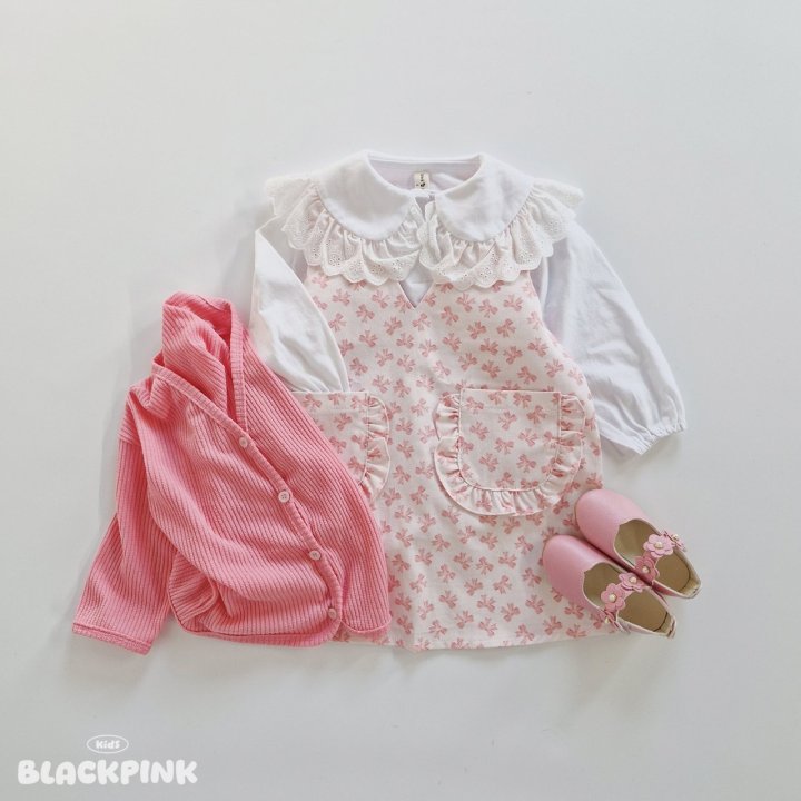 Black Pink - Korean Children Fashion - #prettylittlegirls - Frill Pocket One-piece - 8