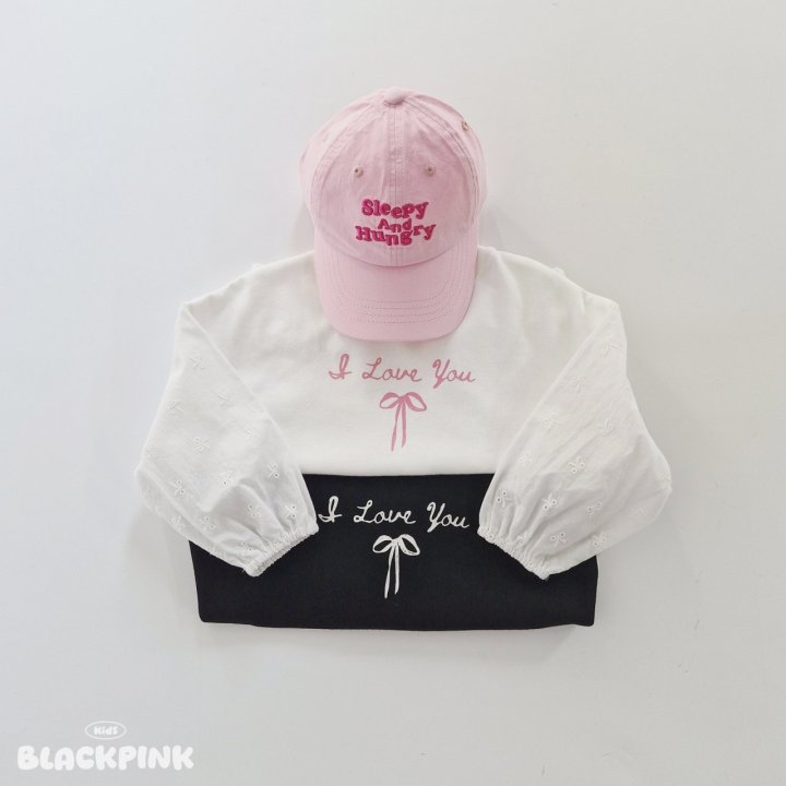 Black Pink - Korean Children Fashion - #stylishchildhood - Embroidered Ribbon Sweatshirt - 2