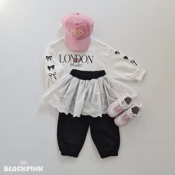 Black Pink - Korean Children Fashion - #todddlerfashion - London Ribbon Sweatshirt - 5